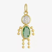 10K Gold August Birthstone Babies Boy Charm