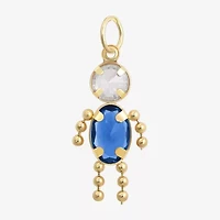 10K Gold September Birthstone Babies Boy Charm