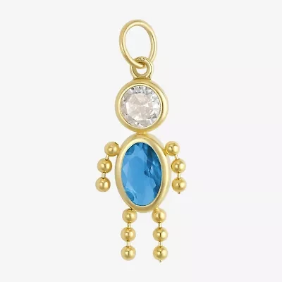 10K Gold December Birthstone Babies Boy Charm