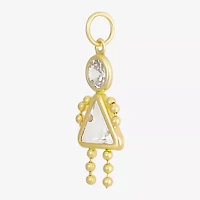 10K Gold April Birthstone Babies Girl Charm