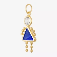 10K Gold September Birthstone Babies Girl Charm