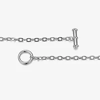 Womens Sterling Silver Heart 18 Inch Pendant Necklace