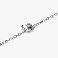 Womens Sterling Silver Heart 18 Inch Pendant Necklace