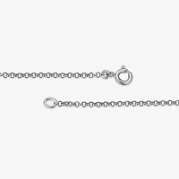 Womens Sterling Silver Round 18 Inch Pendant Necklace
