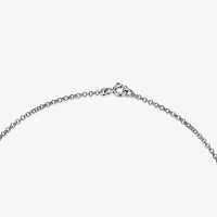 Womens Sterling Silver Round 18 Inch Pendant Necklace