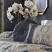 Queen Street Lakeview Indigo Round Throw Pillow