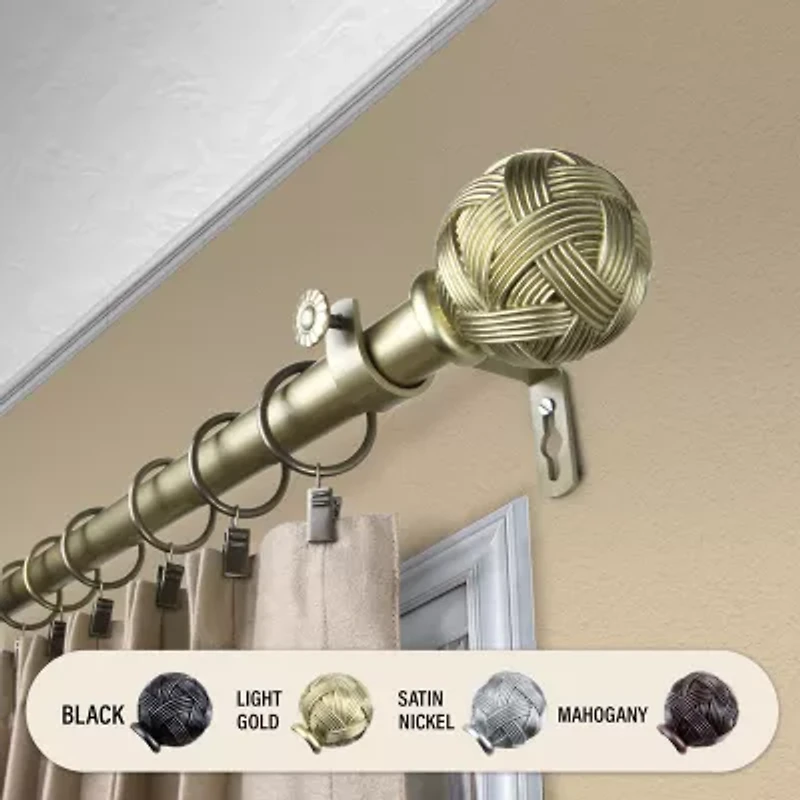 Rod Desyne Twine 1" Adjustable Curtain