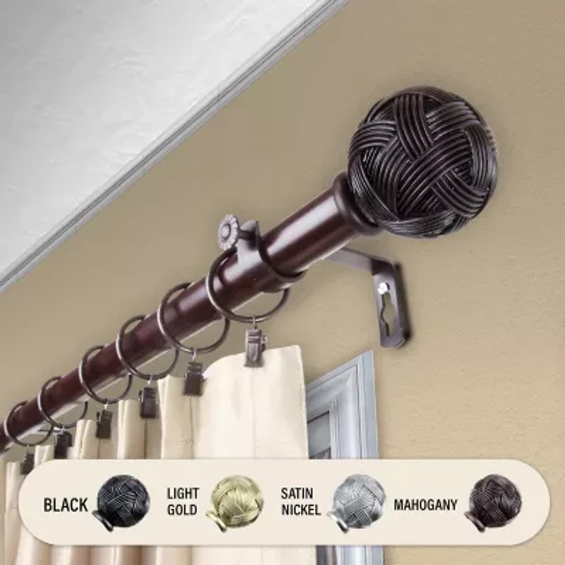 Rod Desyne Twine 1" Adjustable Curtain