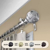 Rod Desyne Twine 1" Adjustable Curtain