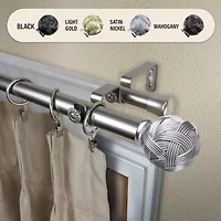 Rod Desyne Twine 1" Double Adjustable Curtain