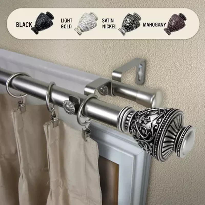 Rod Desyne Veda 1" Double Adjustable Curtain