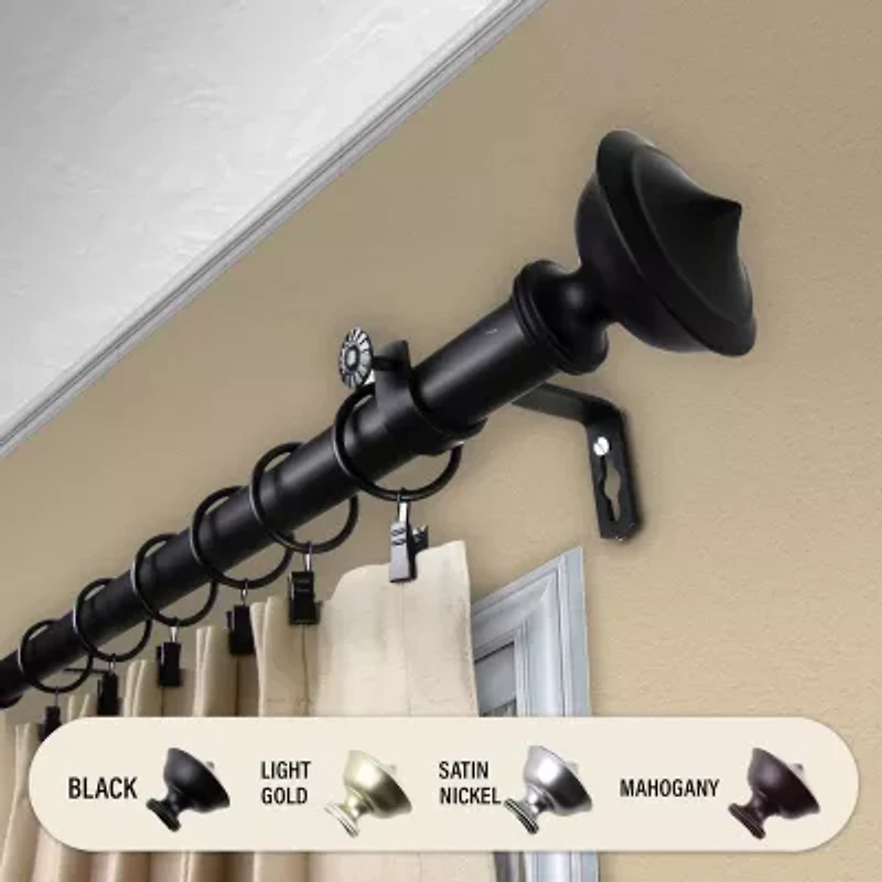 Rod Desyne Leopold 1" Adjustable Curtain