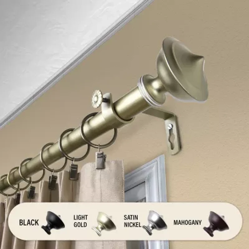 Rod Desyne Leopold 1" Adjustable Curtain