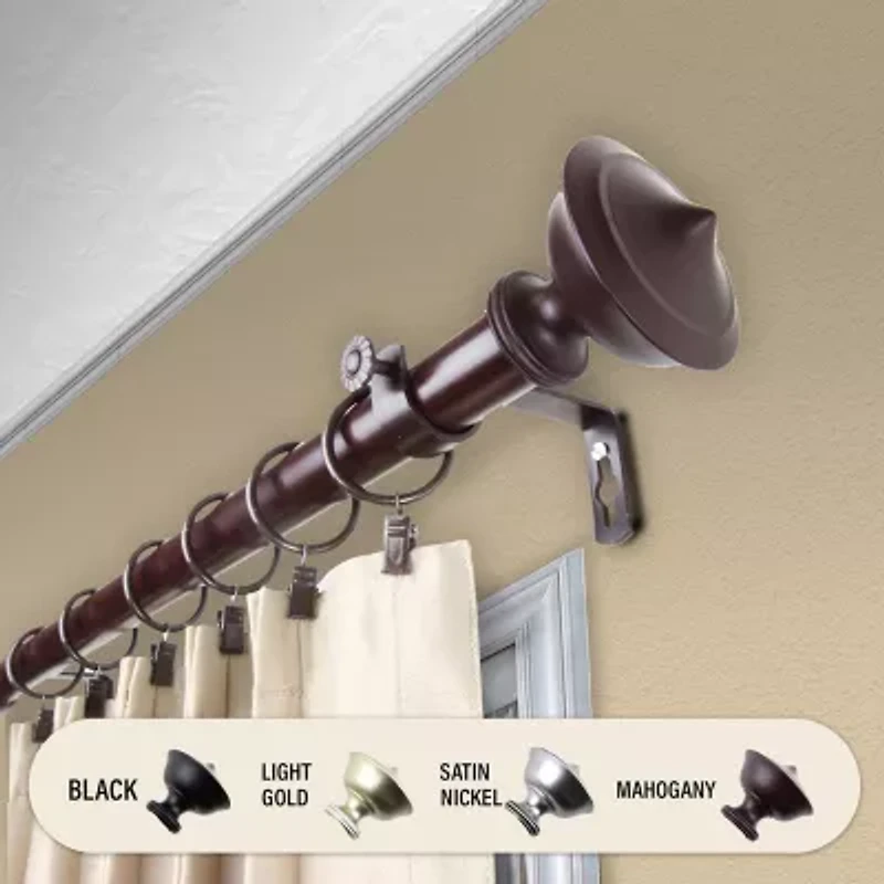 Rod Desyne Leopold 1" Adjustable Curtain