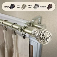 Rod Desyne Lanette 1" Adjustable Double Curtain