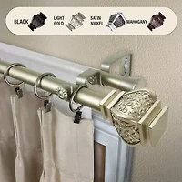 Rod Desyne Margot 1" Adjustable Double Curtain