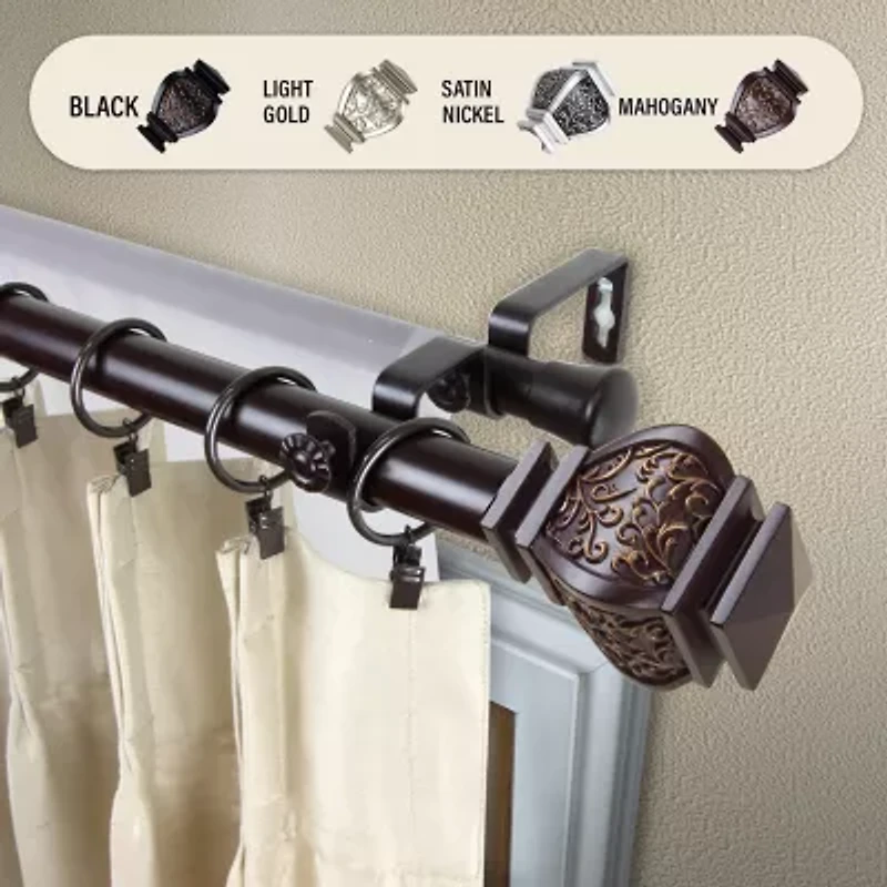Rod Desyne Margot 1" Adjustable Double Curtain