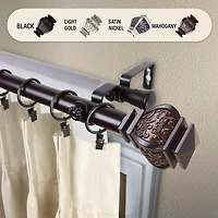 Rod Desyne Margot 1" Adjustable Double Curtain