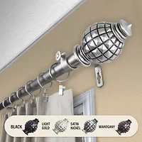 Rod Desyne Opal 1" Adjustable Curtain