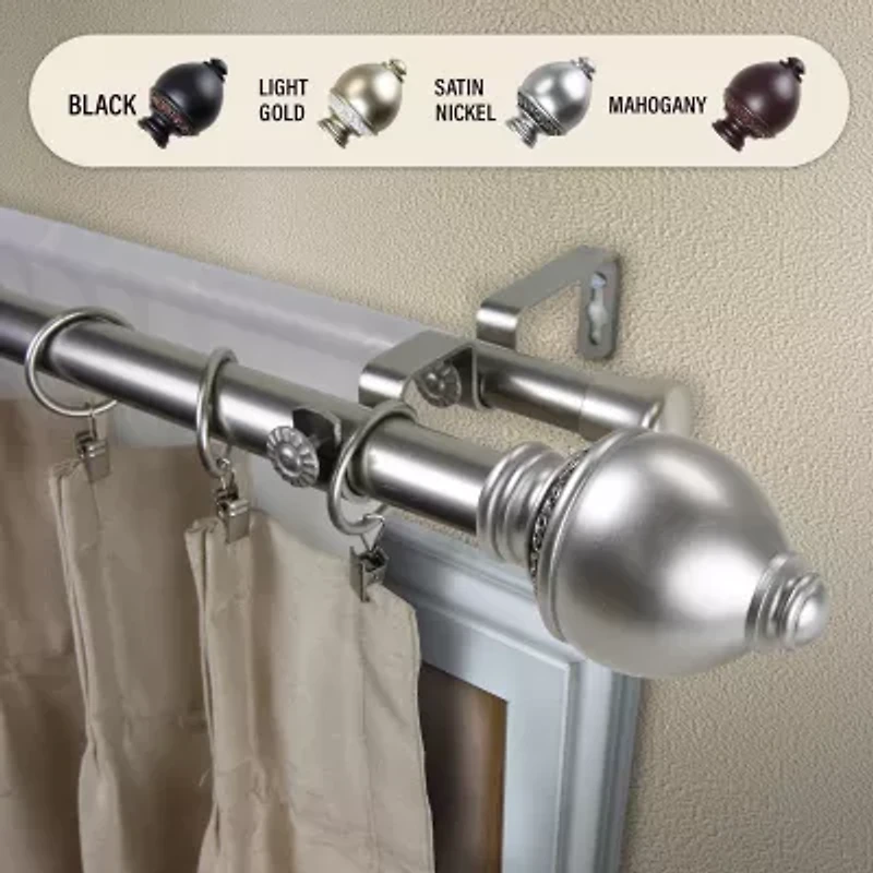Rod DesyneRamona 1" Adjustable Double Curtain