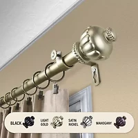 Rod Desyne Selma 1" Adjustable Curtain