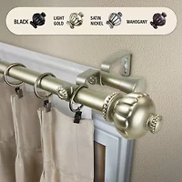 Rod Desyne Selma 1" Adjustable Double Curtain