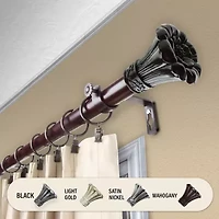 Rod Desyne Blossom 1" Adjustable Curtain