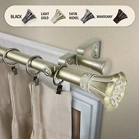 Rod Desyne Blossom 1" Adjustable Double Curtain