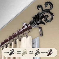 Rod Desyne Plume 1" Adjustable Curtain