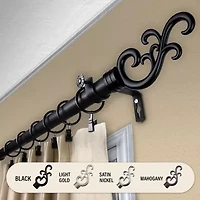 Rod Desyne Madeline 1" Adjustable Curtain