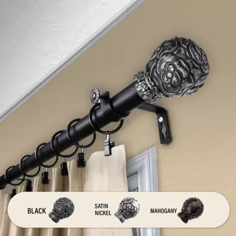Rod Desyne Rosy 1" Single Curtain