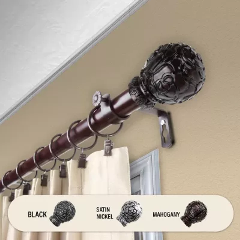 Rod Desyne Rosy 1" Single Curtain