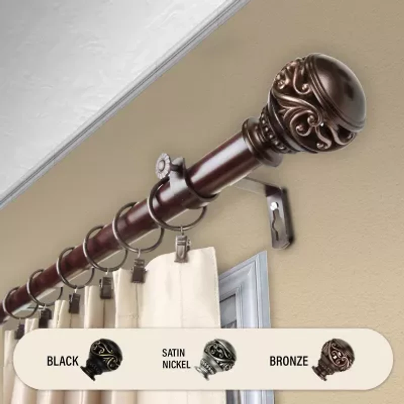 Rod Desyne Isabella 1 Adjustable Curtain