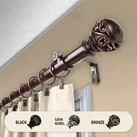Rod Desyne Isabella 1 Adjustable Curtain
