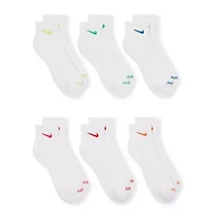Nike Everyday Plus Cushioned Unisex Adult Breathable Multi-Pack 6 Pair Quarter Ankle Socks