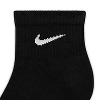 Nike Everyday Plus Cushioned Unisex Adult Breathable Multi-Pack Pair Quarter Ankle Socks