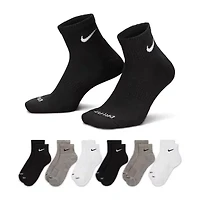 Nike Everyday Plus Cushioned Unisex Adult Breathable Multi-Pack Pair Quarter Ankle Socks