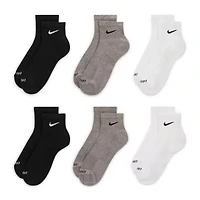 Nike Everyday Plus Cushioned Unisex Adult Breathable Multi-Pack Pair Quarter Ankle Socks