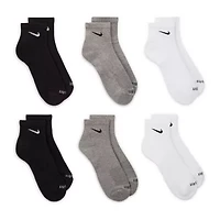 Nike Everyday Plus Cushioned Unisex Adult Breathable Multi-Pack Pair Quarter Ankle Socks
