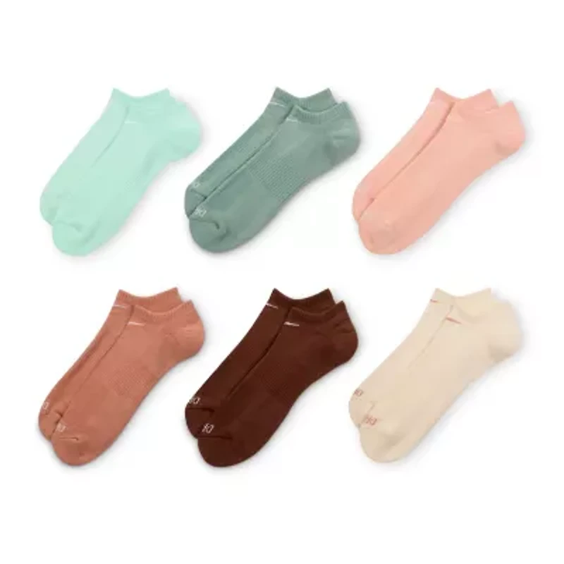 Nike Everyday Plus Cushioned Unisex Adult Multi-Pack 6 Pair No Show Socks
