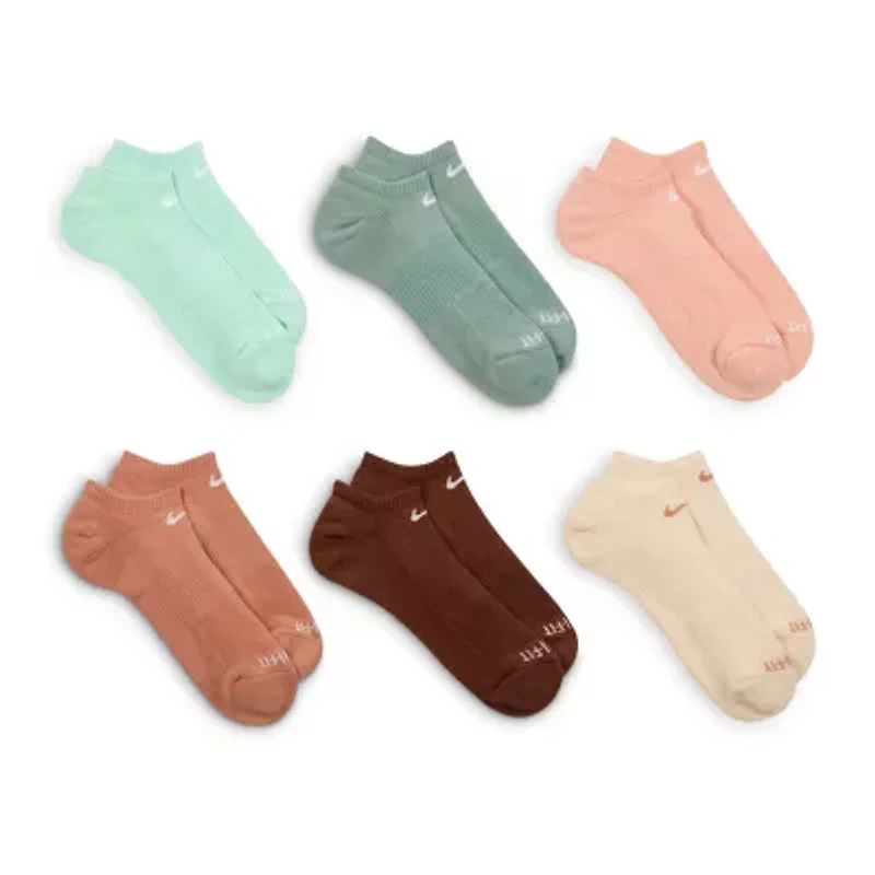 Nike Everyday Plus Cushioned Unisex Adult Multi-Pack 6 Pair No Show Socks