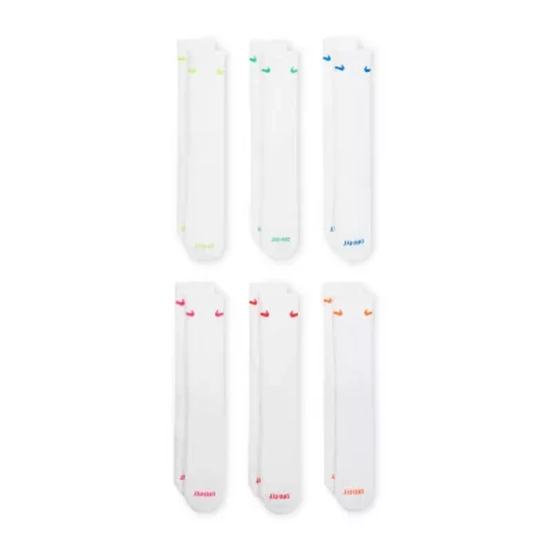 Nike Everyday Plus Cushioned Unisex Adult 6 Pair Crew Socks