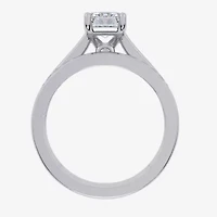 G / Vs2-Si1) Womens 1 1/2 CT. T.W. Lab Grown White Diamond 10K Gold Rectangular Side Stone Bridal Set
