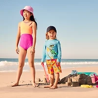 Thereabouts Jaquard Little & Big Kid Girls One Piece Swimsuit