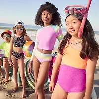 Thereabouts Jaquard Little & Big Kid Girls One Piece Swimsuit