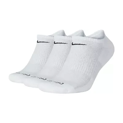 Nike Everyday Plus Cushioned Unisex Adult Multi-Pack 3 Pair No Show Socks