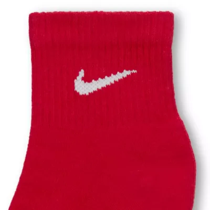 Nike Everyday Plus Cushioned Unisex Adult Breathable Multi-Pack Pair Quarter Ankle Socks