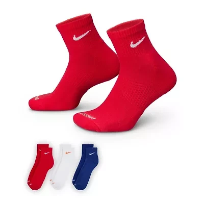 Nike Everyday Plus Cushioned Unisex Adult Breathable Multi-Pack Pair Quarter Ankle Socks