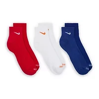 Nike Everyday Plus Cushioned Unisex Adult Breathable Multi-Pack Pair Quarter Ankle Socks