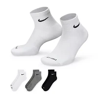 Nike Everyday Plus Cushioned Unisex Adult Breathable Multi-Pack Pair Quarter Ankle Socks